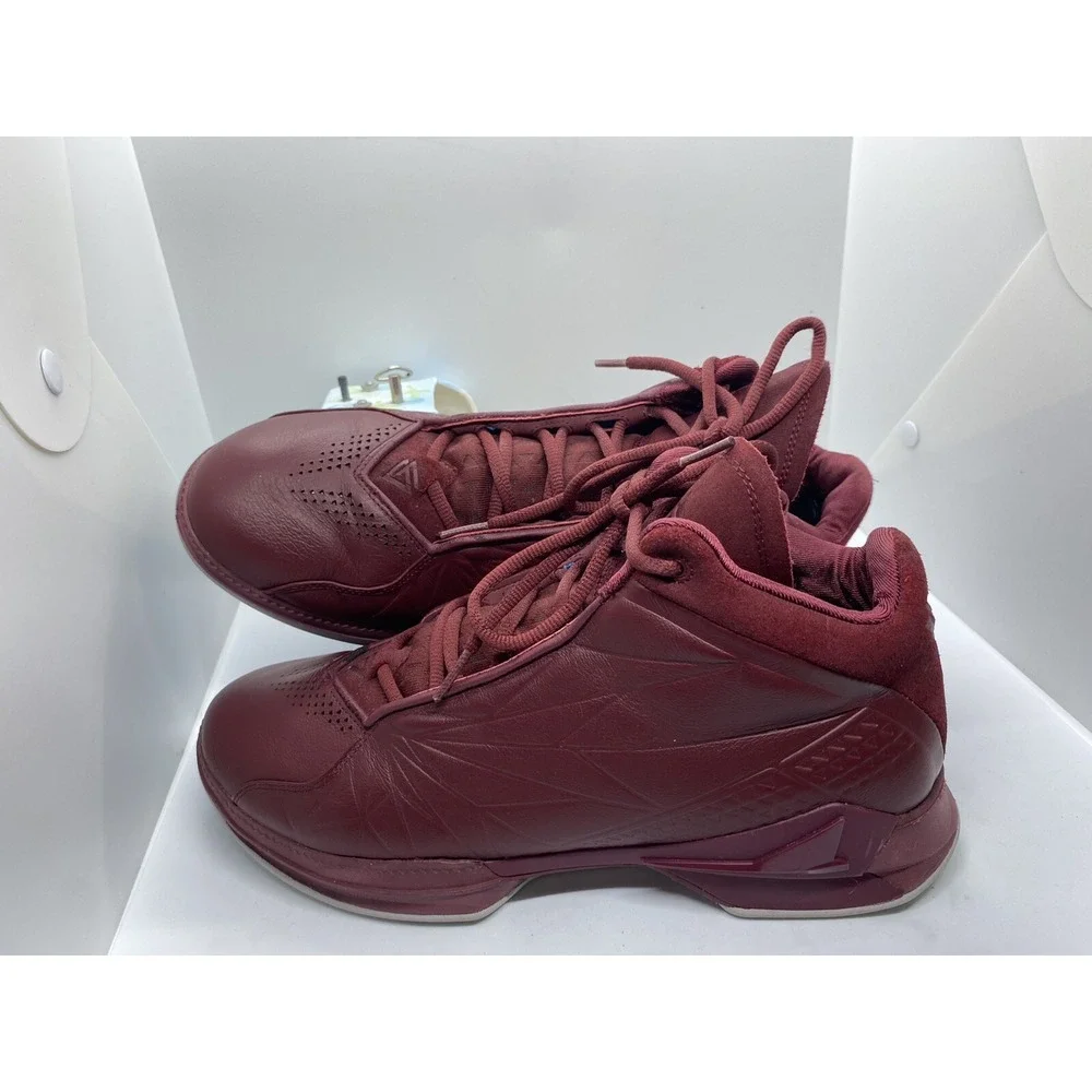 Brandblack 218 BB Leather High Top Sneakers Oxblood Red Mens 10